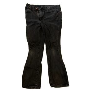 Wrangler Black Straight Fit Jeans 36x32